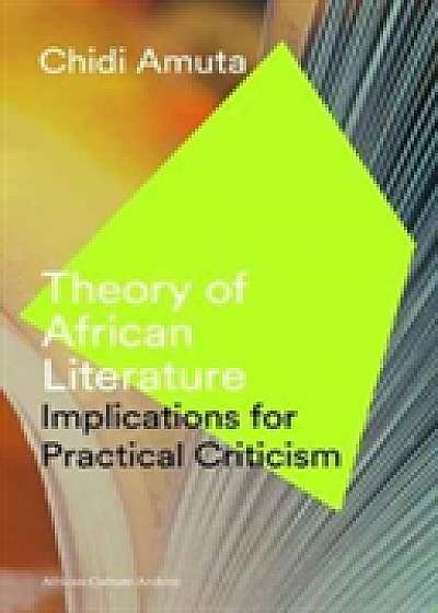 Coperta cărții Theory of African Literature