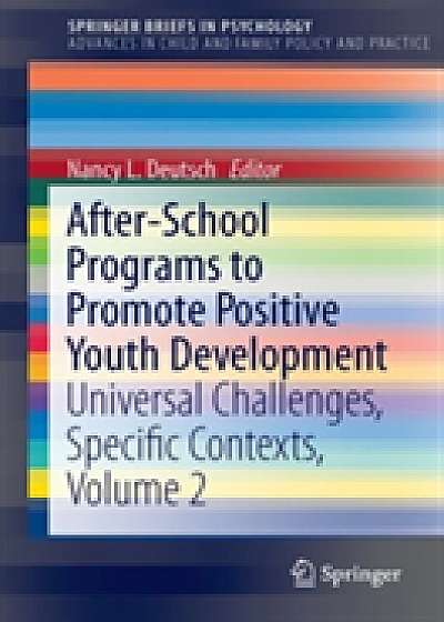 Coperta cărții After-School Programs to Promote Positive Youth Development