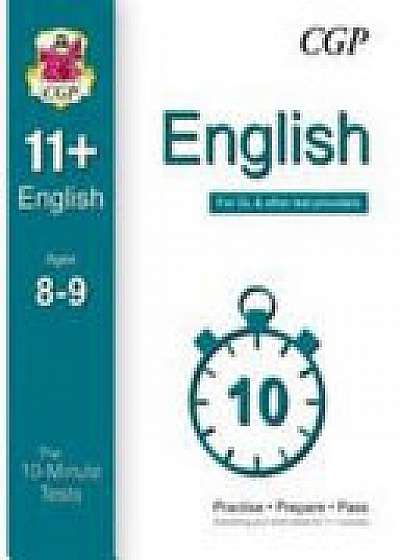 Coperta cărții 10-Minute Tests for 11+ English Ages 8-9 - For GL & Other Test Providers de Cgp Books