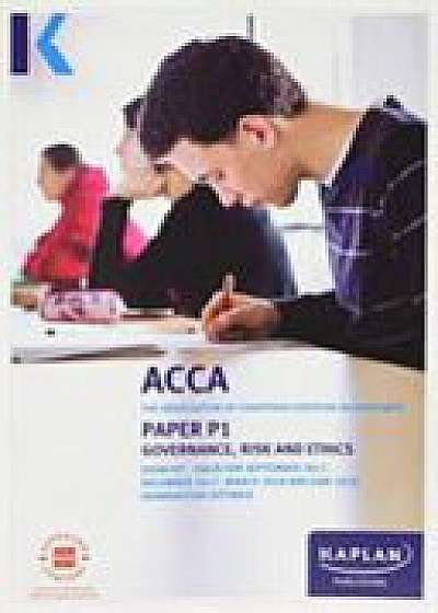 Coperta cărții P1 Governance, Risk and Ethics - Exam Kit