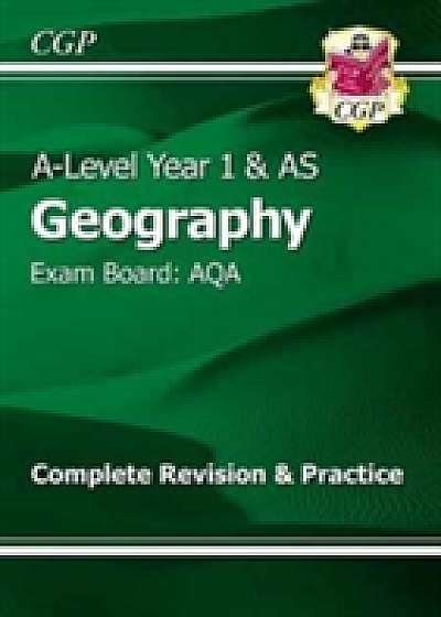 Coperta cărții New A-Level Geography: AQA Year 1 & AS Complete Revision & Practice de Cgp Books