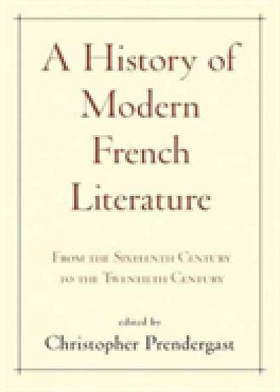 Coperta cărții A History of Modern French Literature
