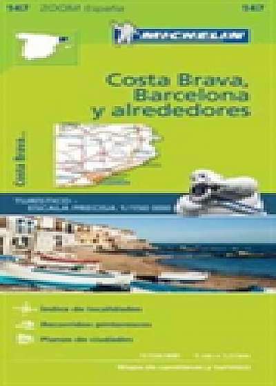 Coperta cărții Barcelona y Alrededores Costa Brava Zoom Map 147