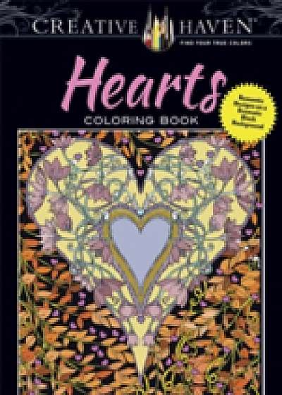 Coperta cărții Creative Haven Hearts Coloring Book