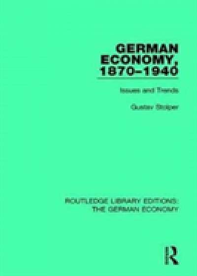 Coperta cărții German Economy, 1870-1940 de Gustav Stolper