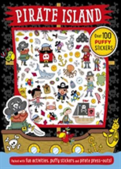 Coperta cărții Pirate Island Puffy Sticker Activity