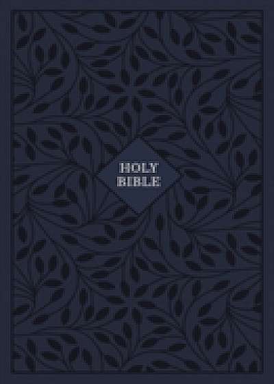 Coperta cărții KJV, Reference Bible, Giant Print, Cloth over Board, Blue, Red Letter Edition, Comfort Print