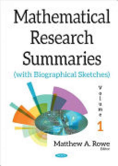 Coperta cărții Mathematical Research Summaries (with Biographical Sketches) de Matthew A Rowe