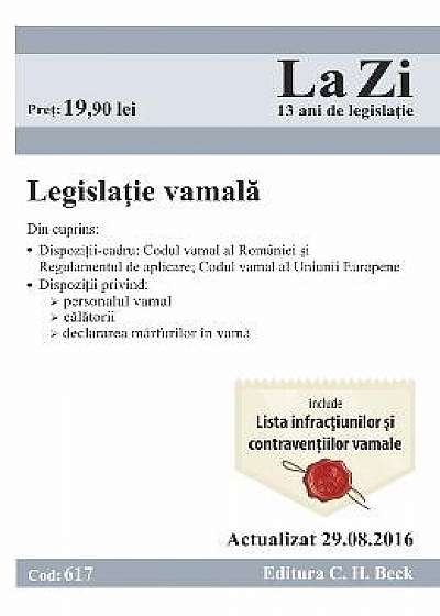 Legislatie vamala. Act. 29.08.2016