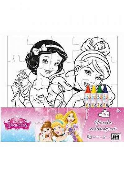 Disney Princess, Puzzle coloring set. Puzzle de colorat, Printese