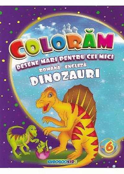 Coloram desene mari pentru cei mici: Dinozauri