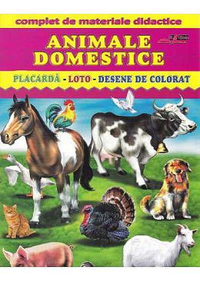 Animale domestice - Placarda, Loto, Desene de colorat