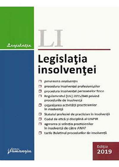 Legislatia insolventei Act. 17.09.2019