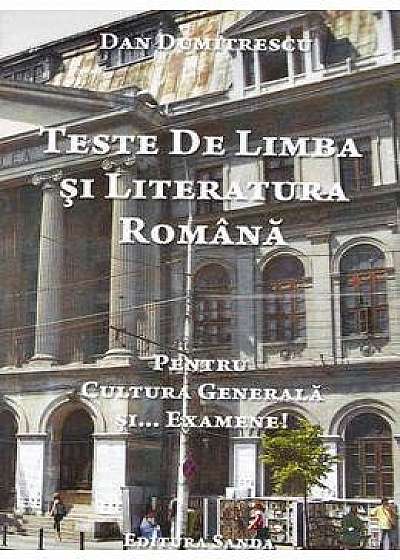 Teste de limba si literatura romana - Dan Dumitrescu