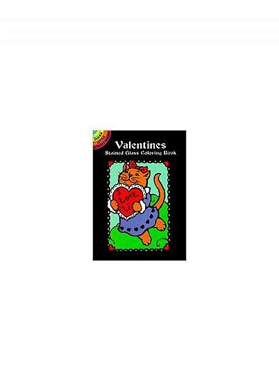 Valentines Stained Glass Coloring Book