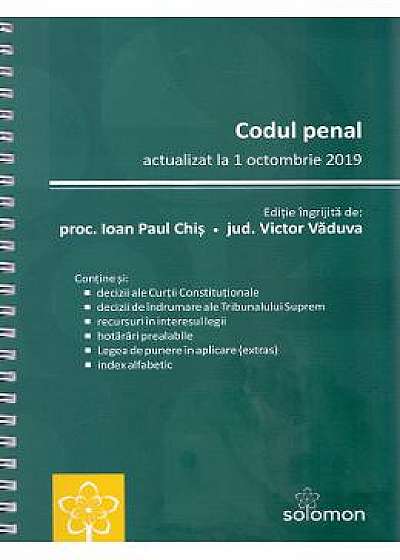Codul penal Act. la 1 octombrie 2019