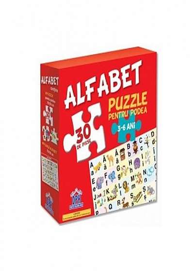 Alfabet - Puzzle pentru podea + Planșă alfabet
