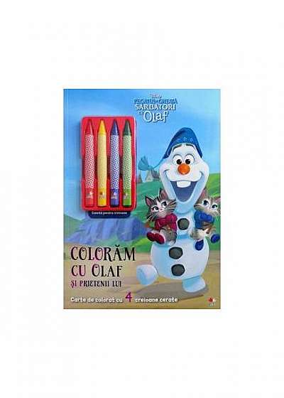 Disney. Regatul de gheață. Sărbători cu Olaf. Colorăm cu Olaf și prietenii lui. Conține 4 creioane cerate
