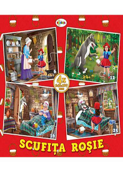 Coperta cărții Puzzle - scufita rosie (4 imagini - 59 de piese)/***
