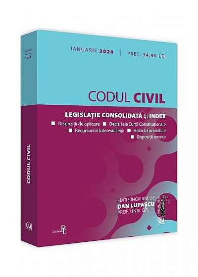 Codul civil. Legislație consolidată și index (ianuarie 2020)