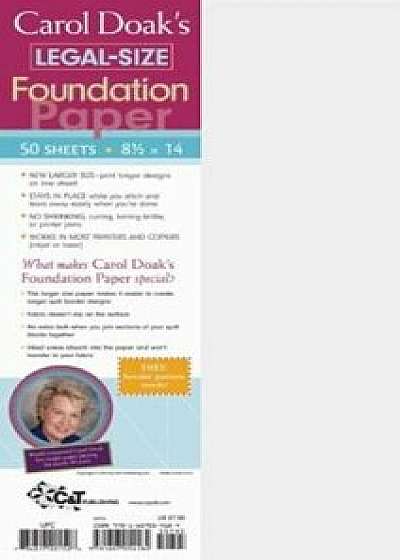 Carol Doak's Legal-Size Foundation Paper, Paperback/Carol Doak