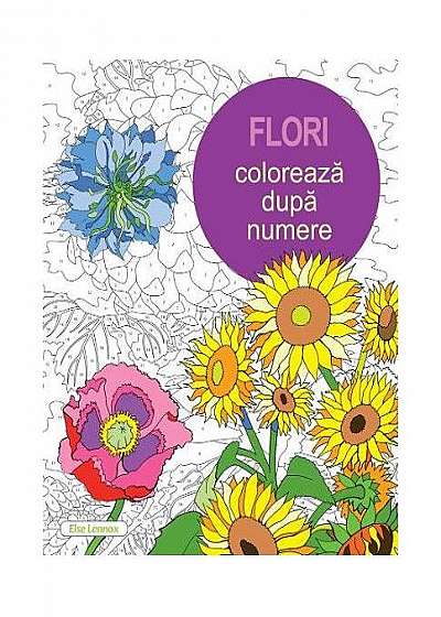 Flori. Colorează după numere