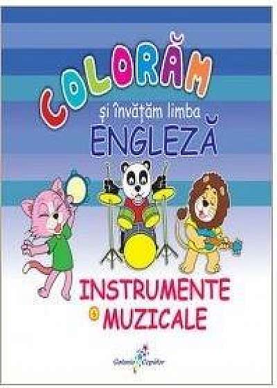Instrumente muzicale - Coloram si invatam limba engleza Vol. 6