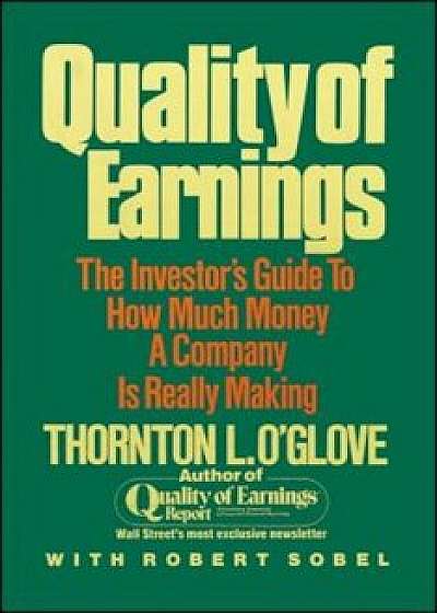Coperta cărții Quality of Earnings, Paperback/Thornton L. O'Glove