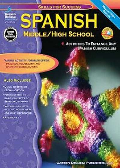 Spanish, Grades 6 - 12, Paperback/Cynthia Downs