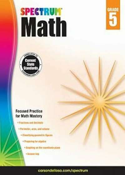 Spectrum Math Workbook, Grade 5, Paperback/Spectrum
