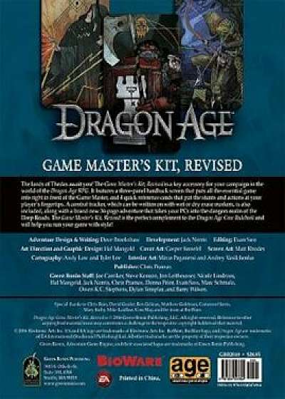 Dragon Age Game Master's Kit, Revised Edition, Hardcover/Chris Pramas