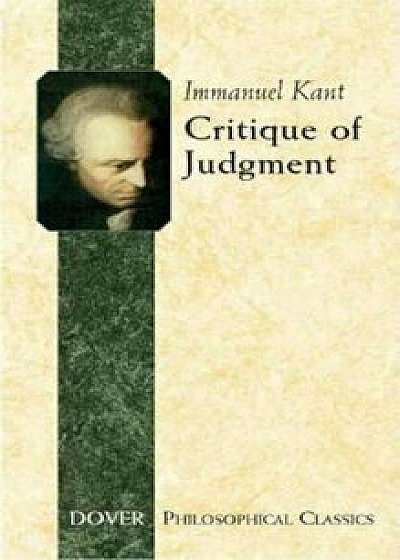 Critique of Judgment, Paperback/Immanuel Kant