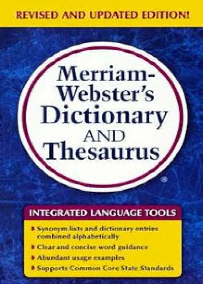 Merriam-Webster's Dictionary and Thesaurus, Hardcover/Merriam-Webster