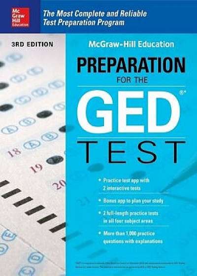 McGraw-Hill Education Preparation for the GED Test, Third Edition, Paperback/McGraw-Hill Education Editors
