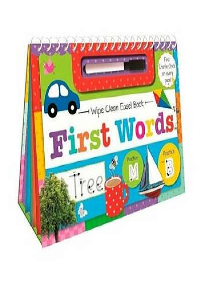 Wipe Clean Easel Book With Pen - First Words/***