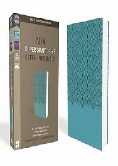 NIV, Super Giant Print Reference Bible, Imitation Leather, Blue, Red Letter Edition, Hardcover/Zondervan
