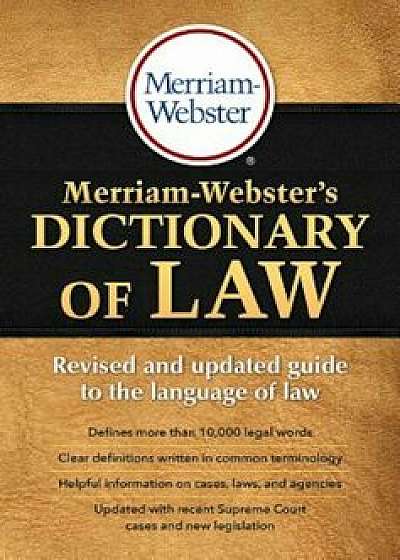 Merriam-Webster's Dictionary of Law, Paperback/Merriam-Webster
