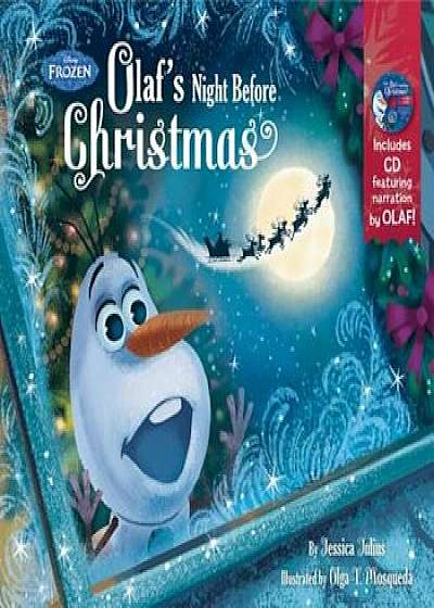 Frozen Olaf's Night Before Christmas Book & CD, Hardcover/Disney Book Group