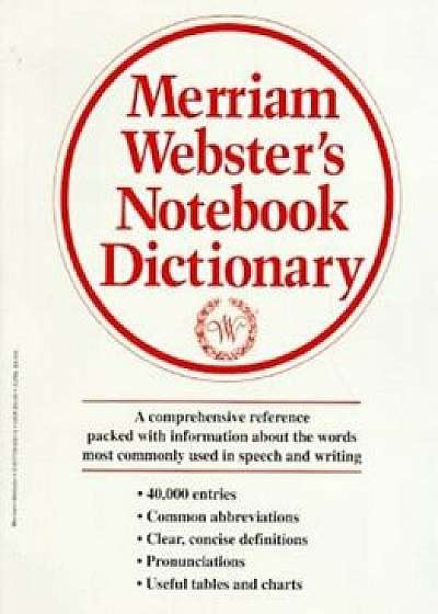 Merriam-Webster's Notebook Dictionary, Paperback/Merriam-Webster