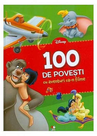 Set 4 cărți Disney: 100 de povești cu eroii preferați