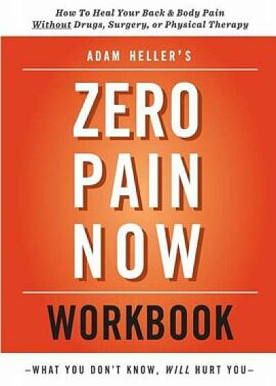 Coperta cărții Adam Heller's Zero Pain Now Workbook, Paperback/Adam Heller