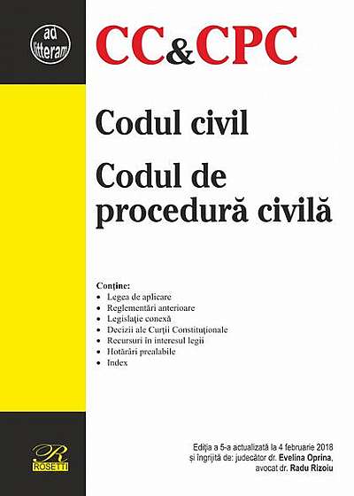 Codul civil. Codul de procedură civilă.