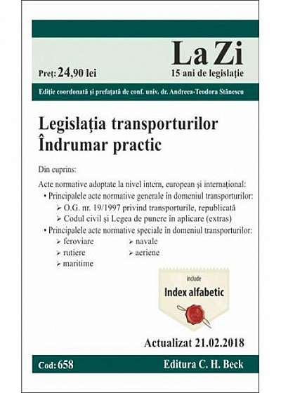 Legislația transporturilor - actualizat 21.02.2018