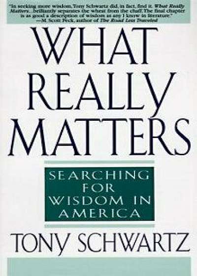 What Really Matters: Searching for Wisdom in America, Paperback/Tony Schwartz