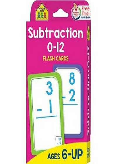 Subtraction 0-12 Flash Cards, Paperback/School Zone Publishing