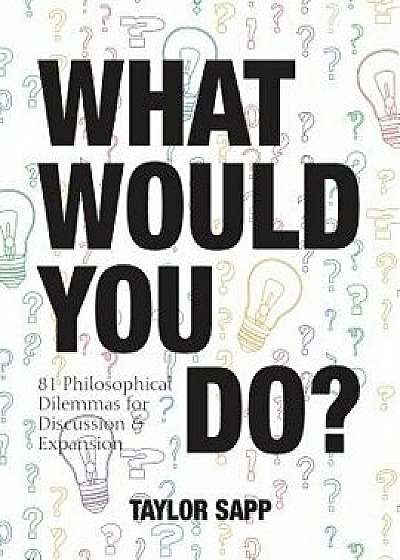 What Would You Do?: 81 Philosophical Dilemmas for Discussion and Expansion, Paperback/Taylor Sapp