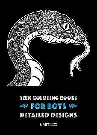 Teen Coloring Books for Boys: Detailed Designs: Complex Animal Drawings for Teenagers & Older Boys, Zendoodle Alligators, Snakes, Lizards, Spiders,, Paperback/Art Therapy Coloring