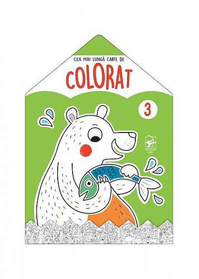 Coperta cărții Ursul. Cea mai lungă carte de colorat