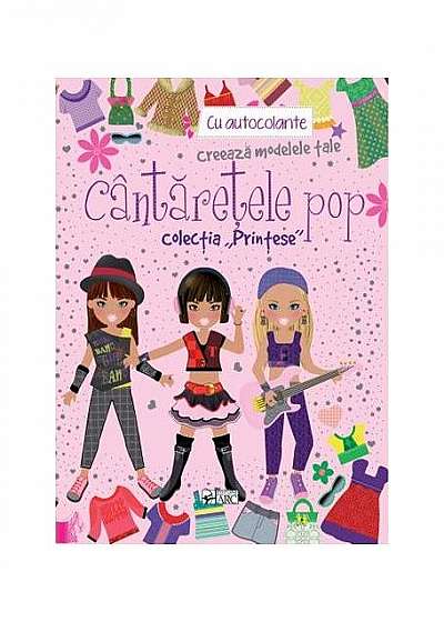 Coperta cărții Cântărețele pop. Creează modelele tale cu autocolante