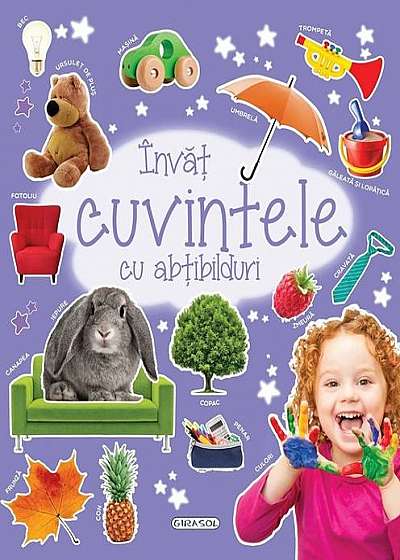 Coperta cărții Învăț cuvintele cu abțibilduri